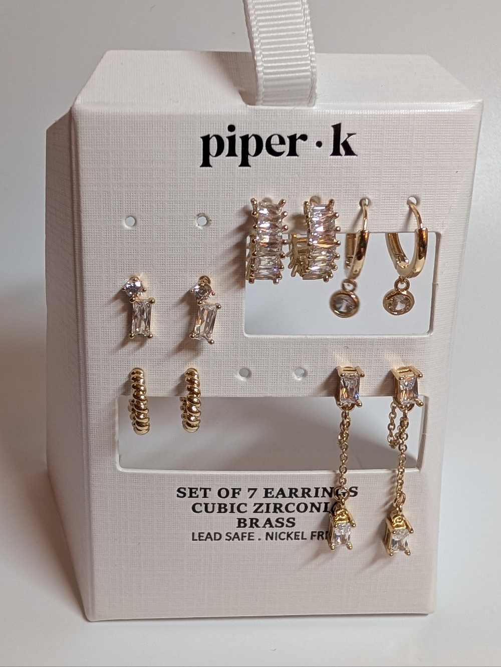 piper·k Gold Tone 5 Pair Earring Set